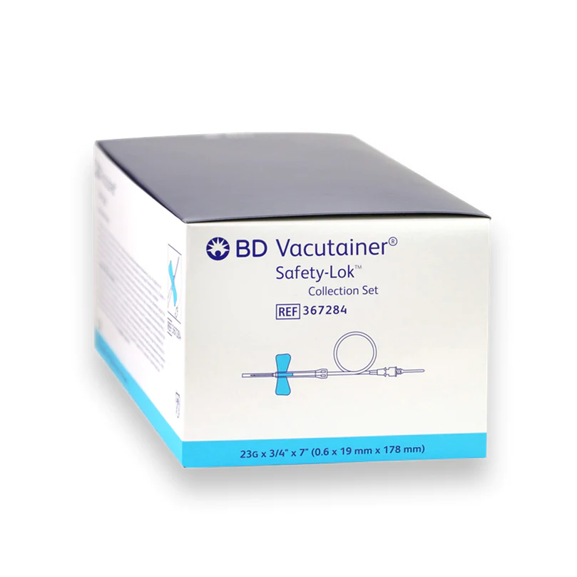 BD Vacutainer Safety-Lok Bd Collection Set 23G 7 inch Pack Of 50 Bd 367292