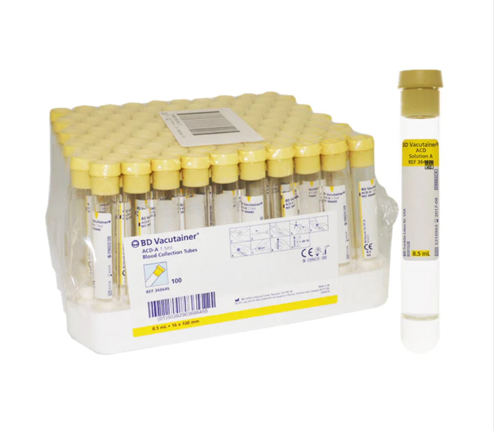Bd Vacutainer Prp Tubes ACD A Tubes BD Collection Tubes Bd 364606 Pack Of 100