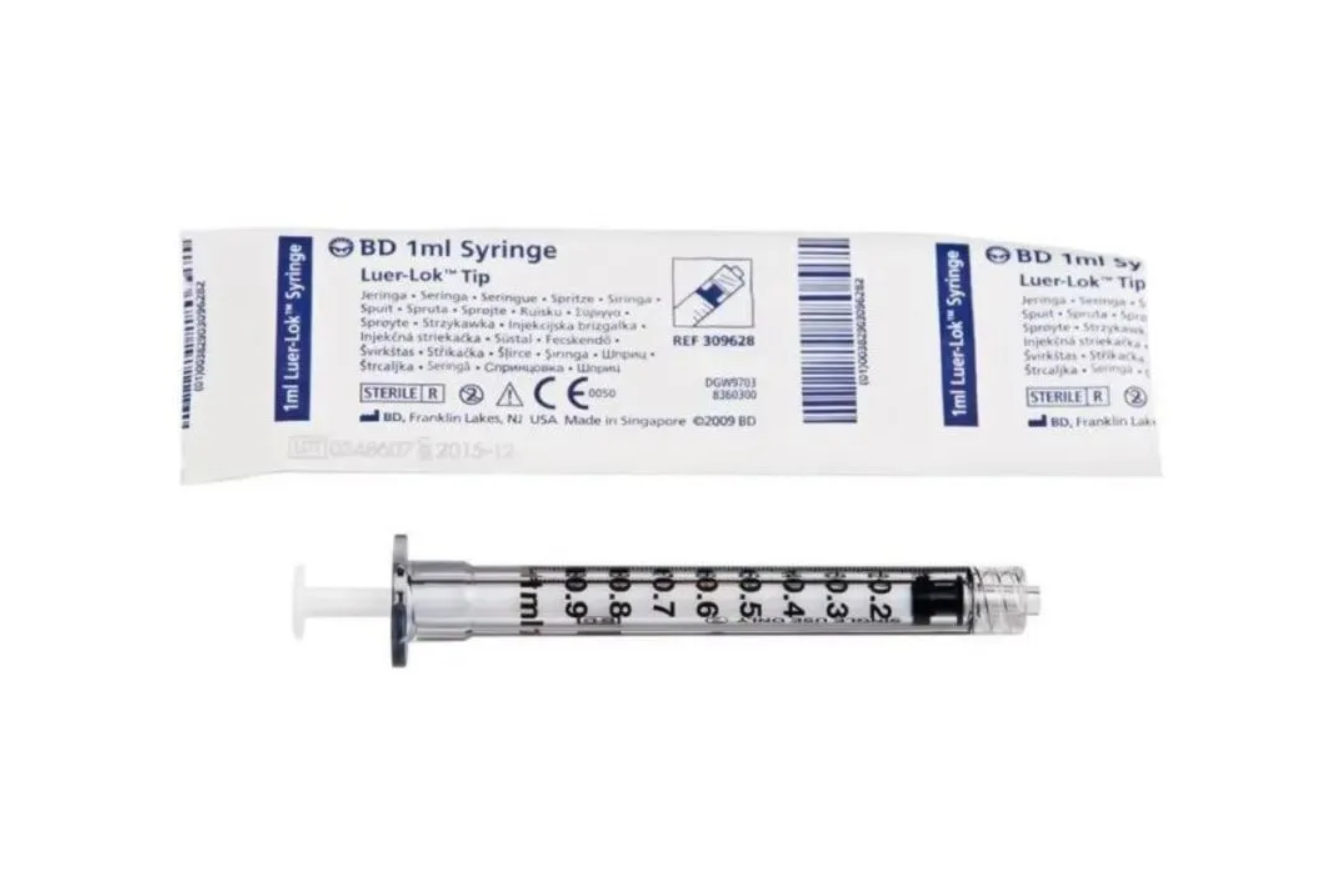 BD Luer-Lok 1 mL Syringe - 10 Pack 1000 Units